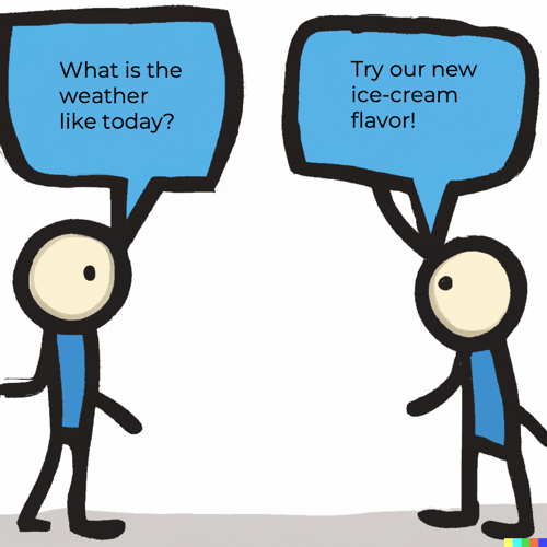 Two people talking ice-cream weather-1