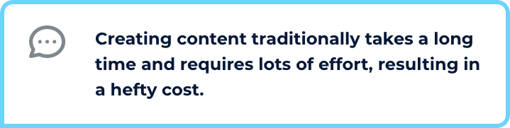 Intentful | Creating content traditionally takes a long time and requires lots of effort, resulting in a hefty cost.